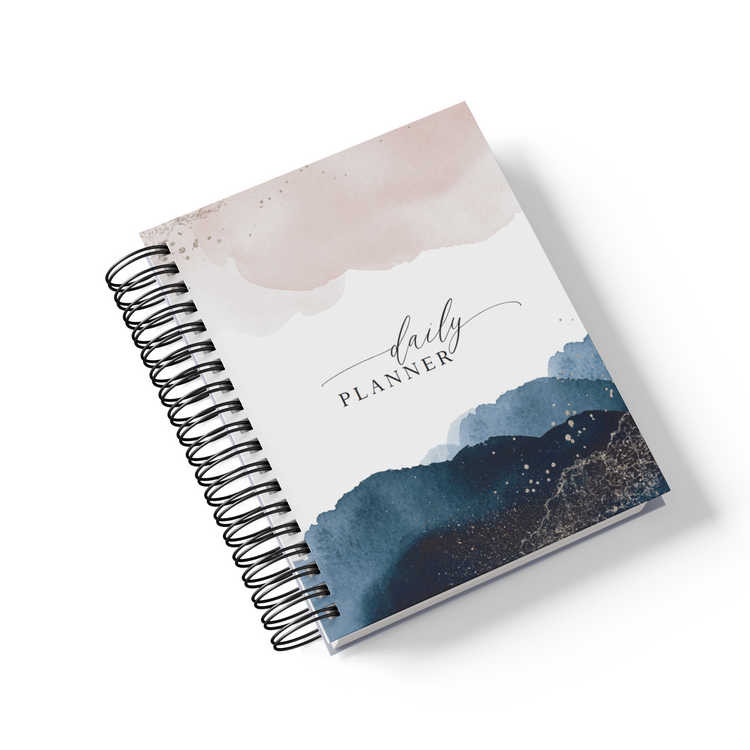 Navy & Blush || A5 Daily Planner
