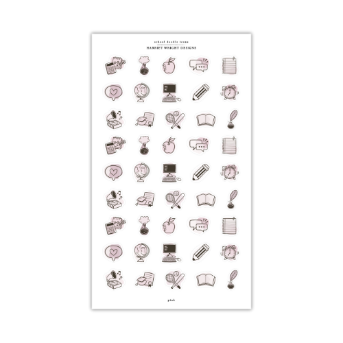 School Doodle Icons | Sticker Sheet
