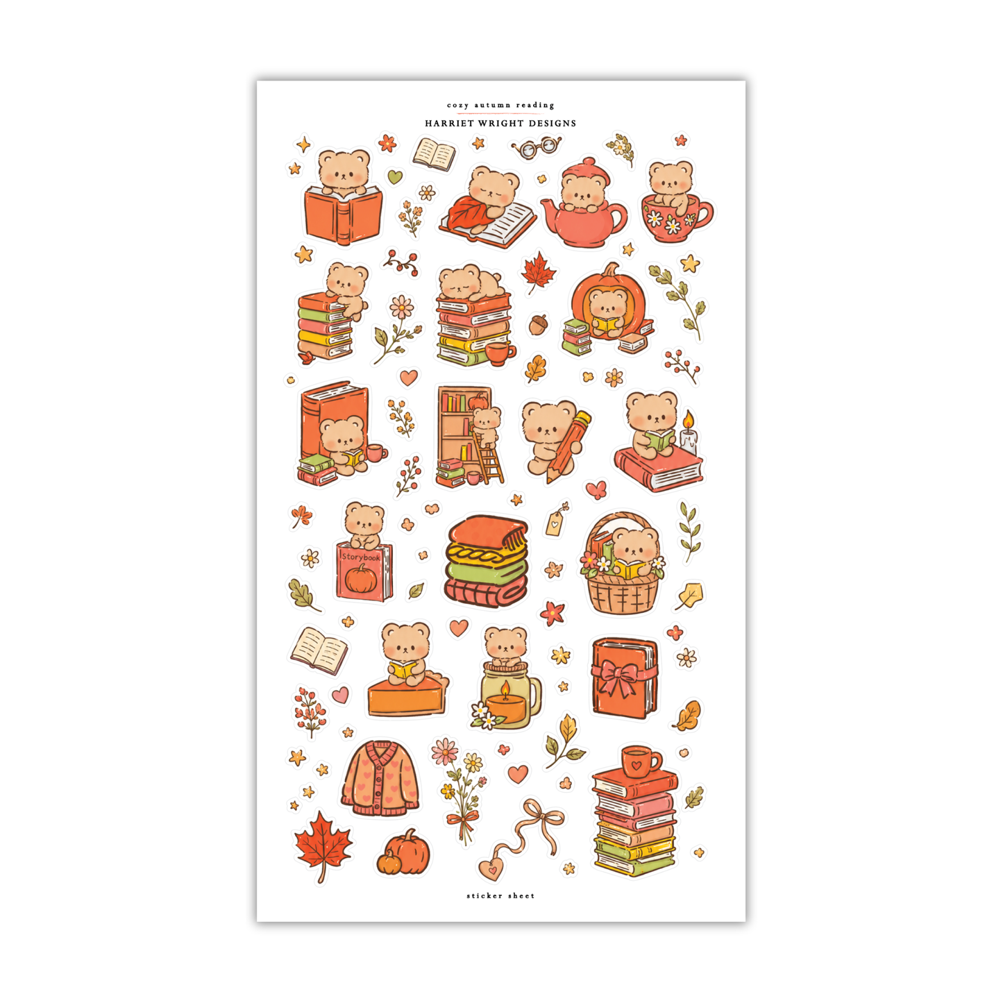 Cozy Autumn Reading | Sticker Sheet