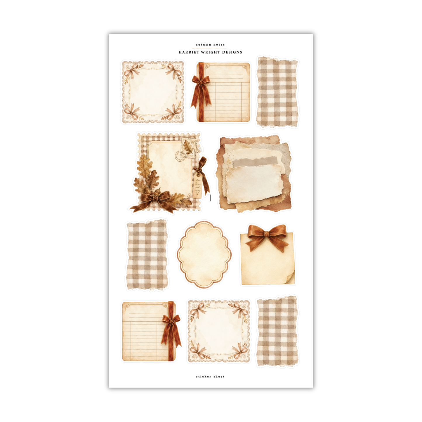 Autumn Notes | Sticker Sheet