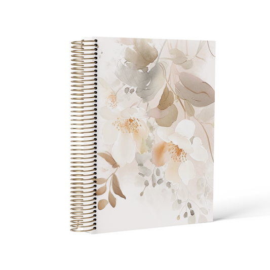 Neutral Floral || A5 Wide Horizontal Planner