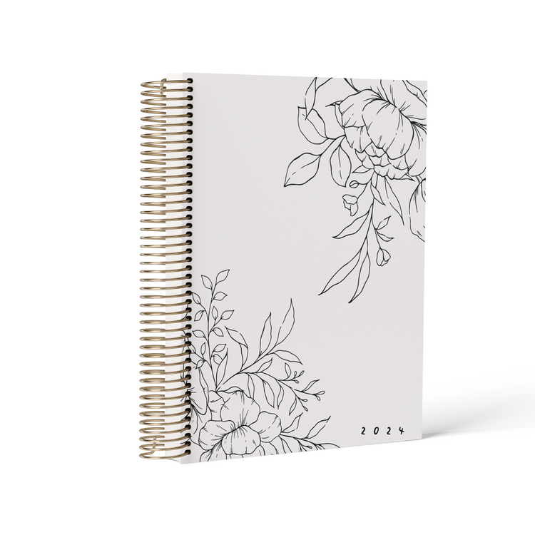 2024 Floral || A5 Wide Vertical Planner