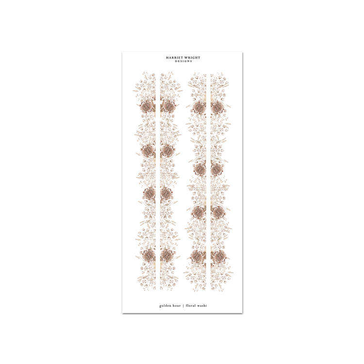 Golden Hour | Floral Cut Washi