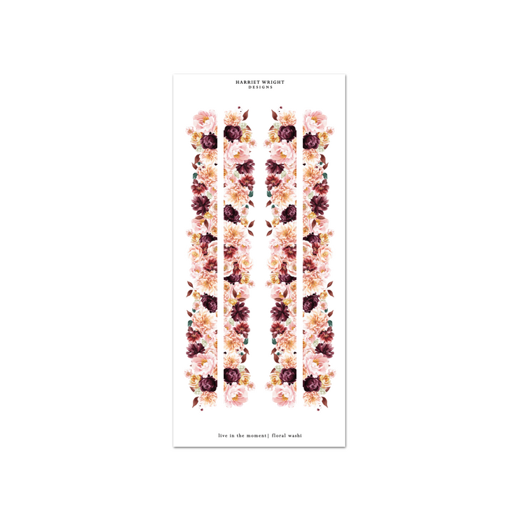Live in the Moment | Floral Cut Washi