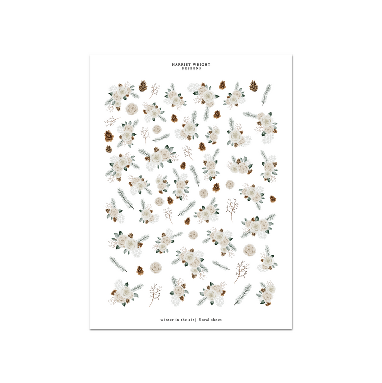 Winter in the Air | Floral Sheet