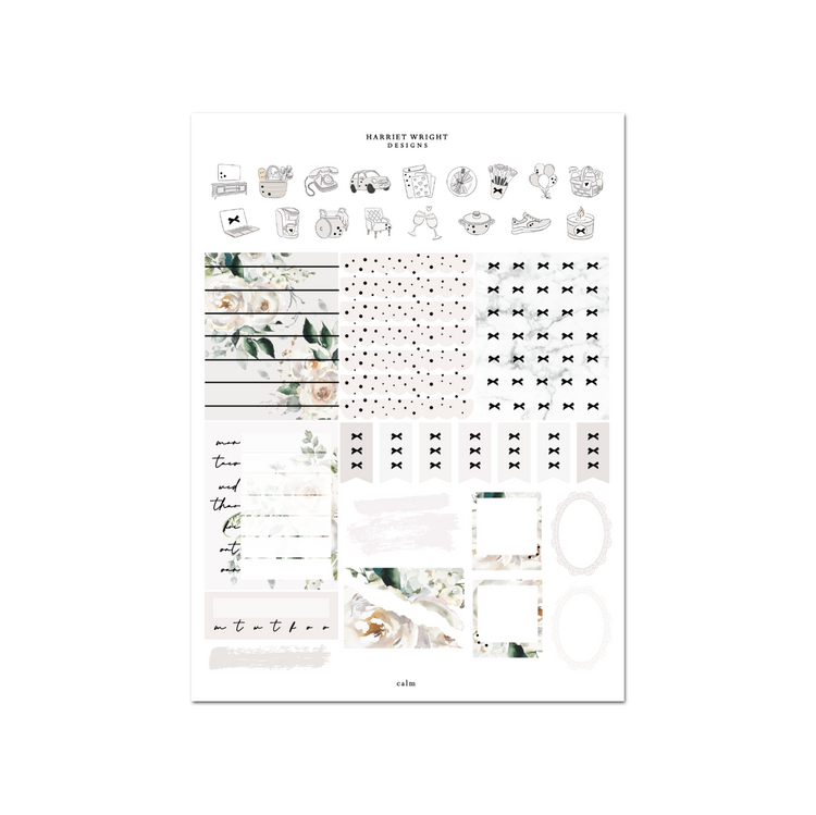 Calm | Weekly Kit (Exclusive Hand Drawn Artwork)