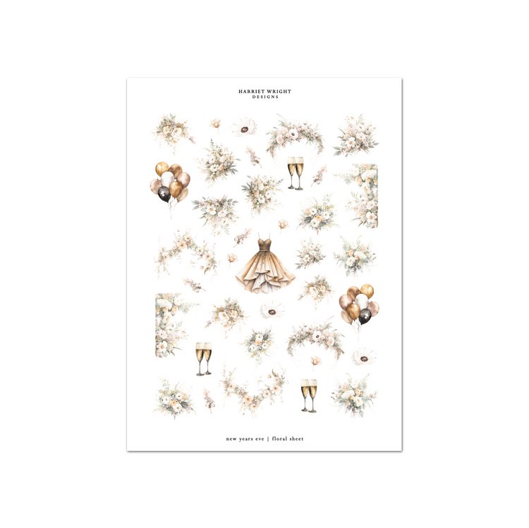 New Years Eve | Floral Sheet