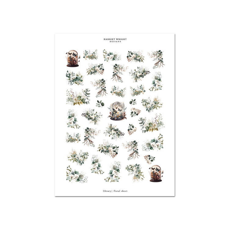 Library | Floral Sheet