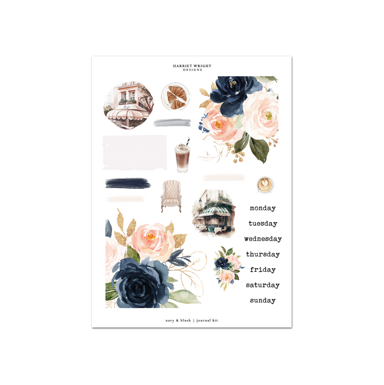 Navy & Blush | Journal Kit