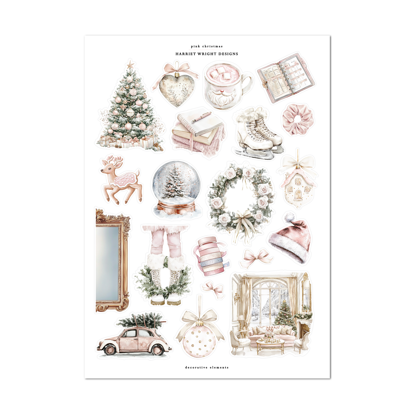 Pink Christmas | Decorative Elements