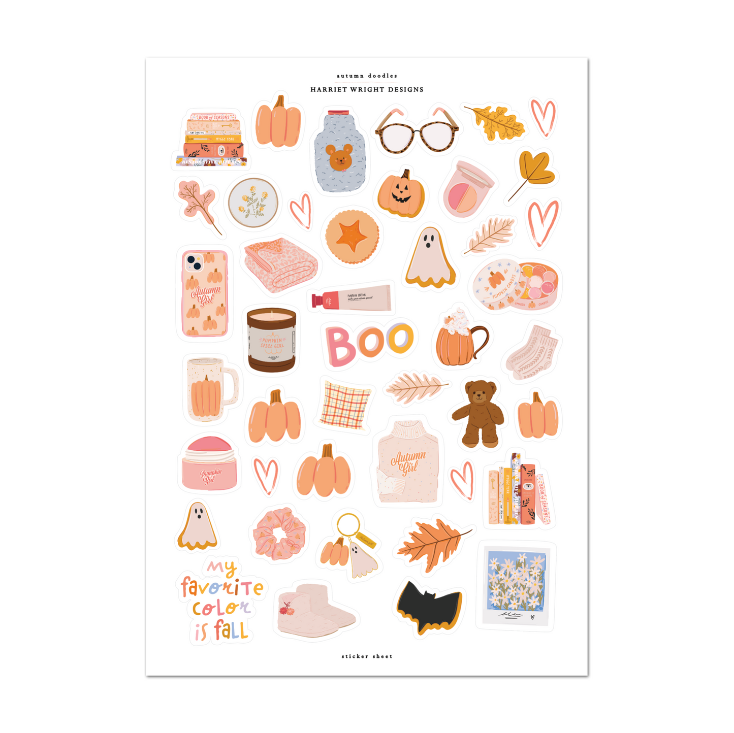 Autumn Doodles | Sticker Sheet