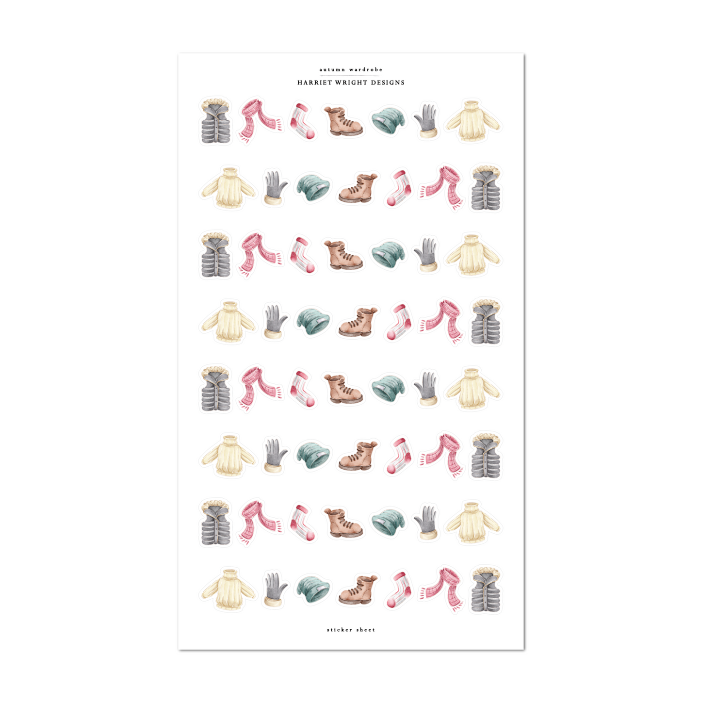 Autumn Wardrobe | Sticker Sheet