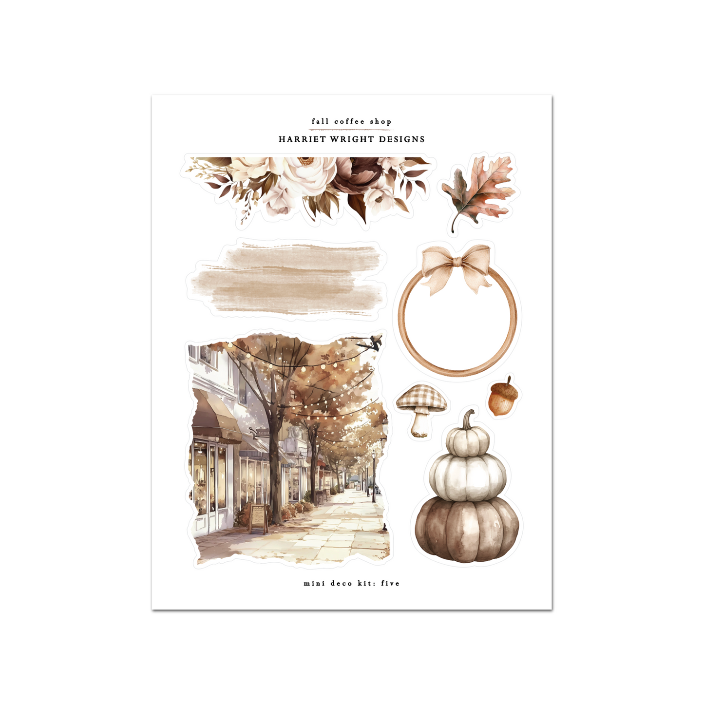 NEW: Fall Coffee Shop | Mini Decorative Kit