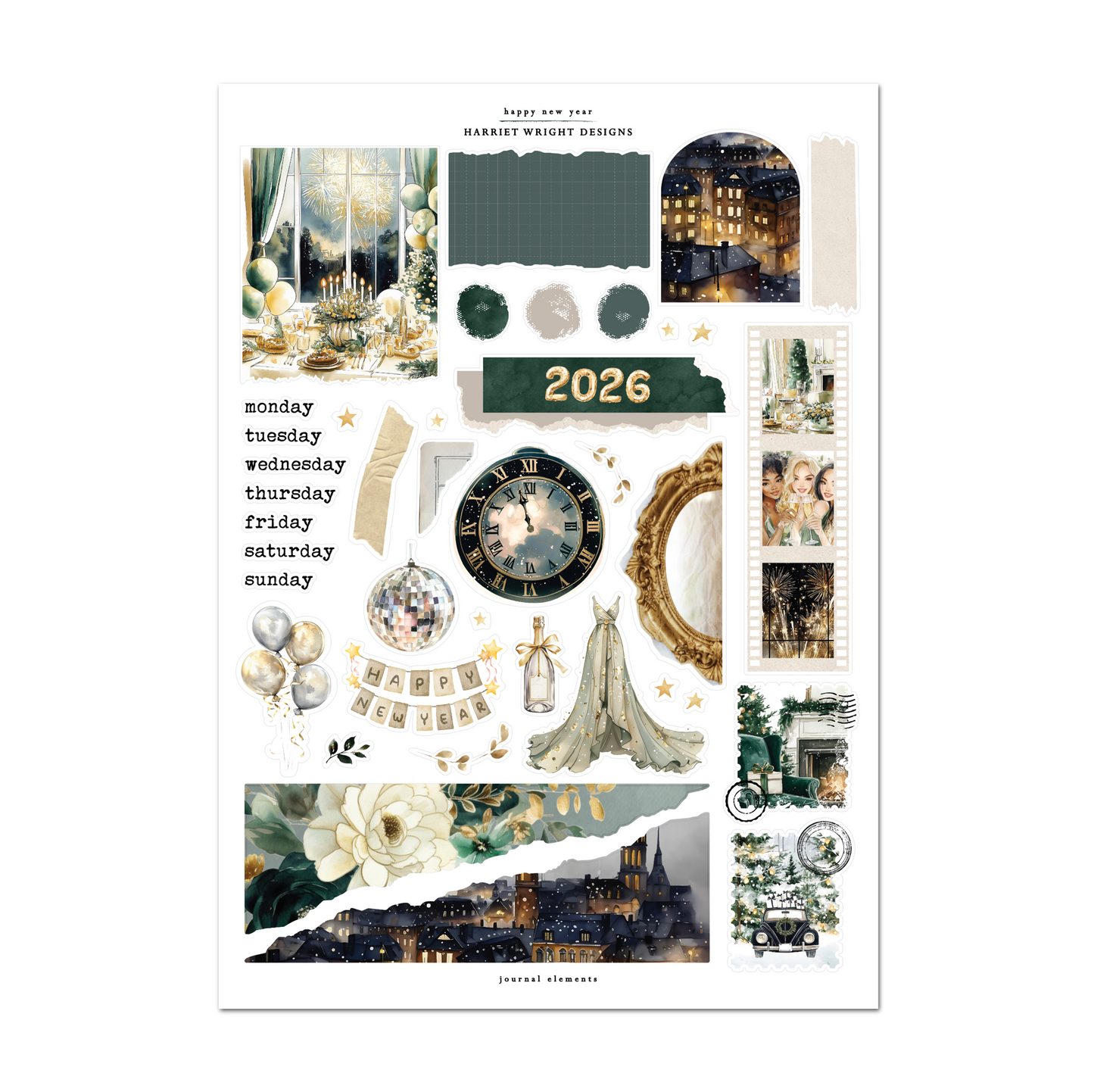 Happy New Year | Journal Elements