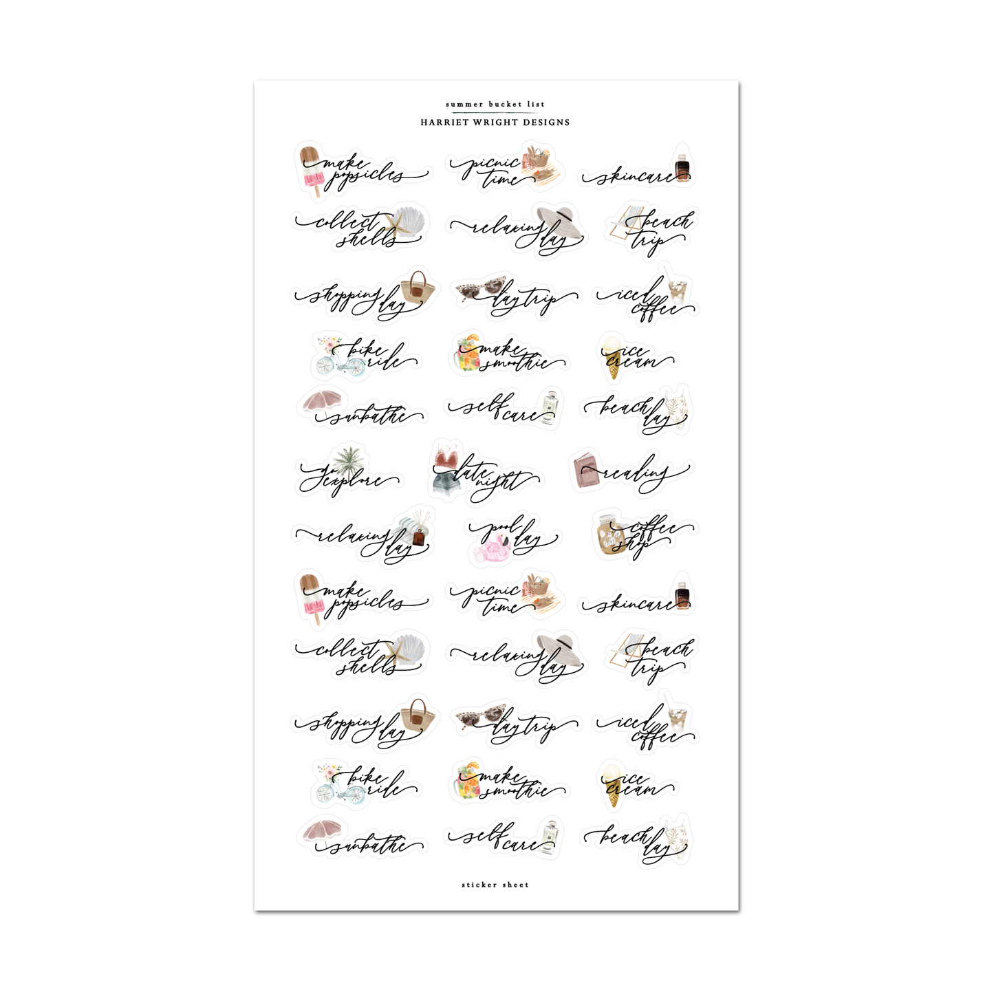 Summer Bucket List | Sticker Basics