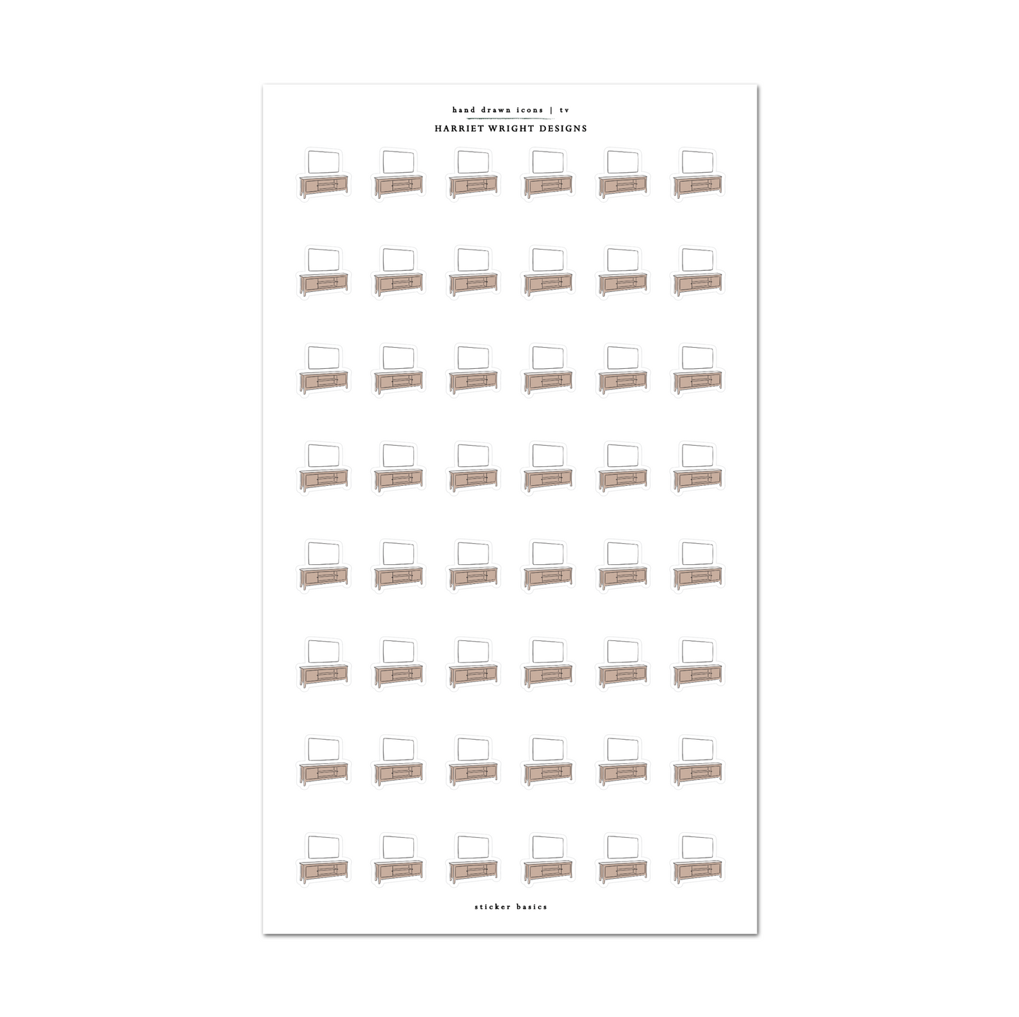 Hand Drawn Icons - TV | Sticker Basics