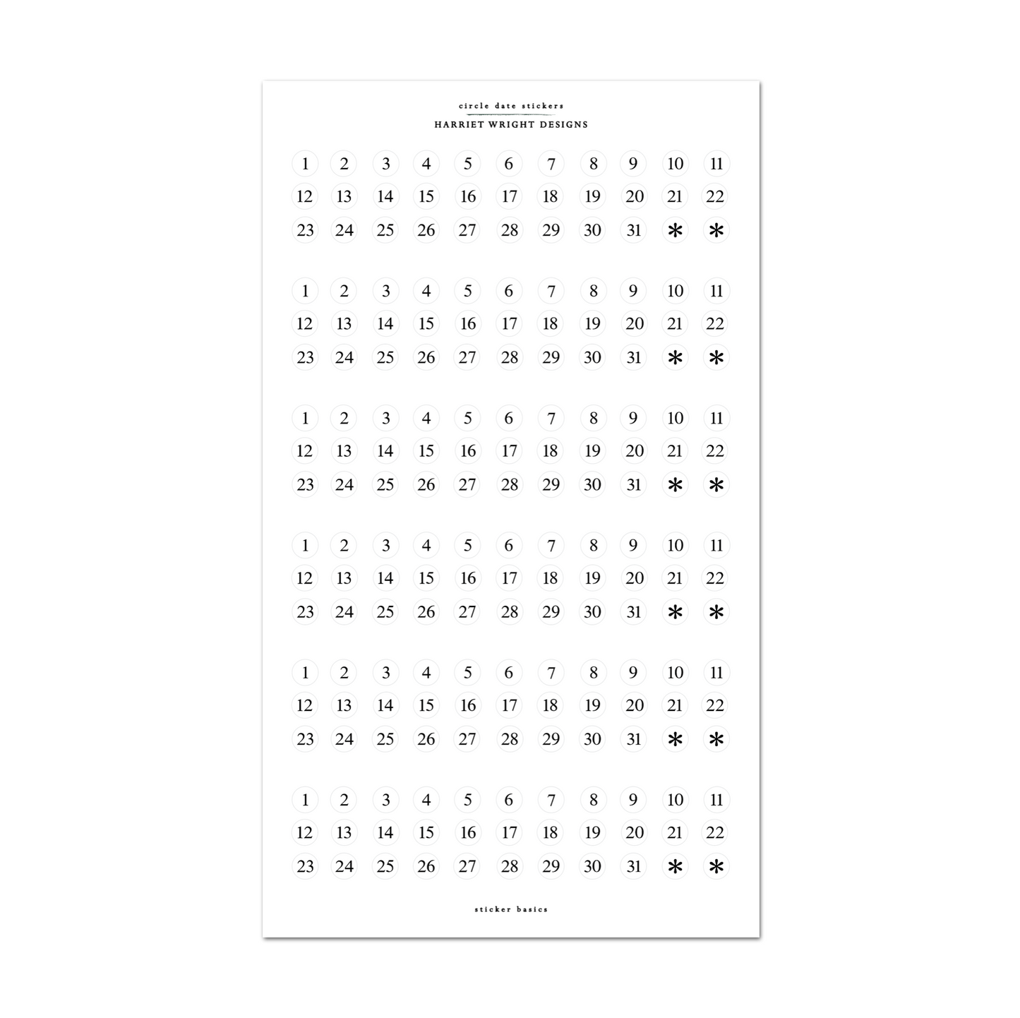 Circle Date Stickers | Sticker Basics