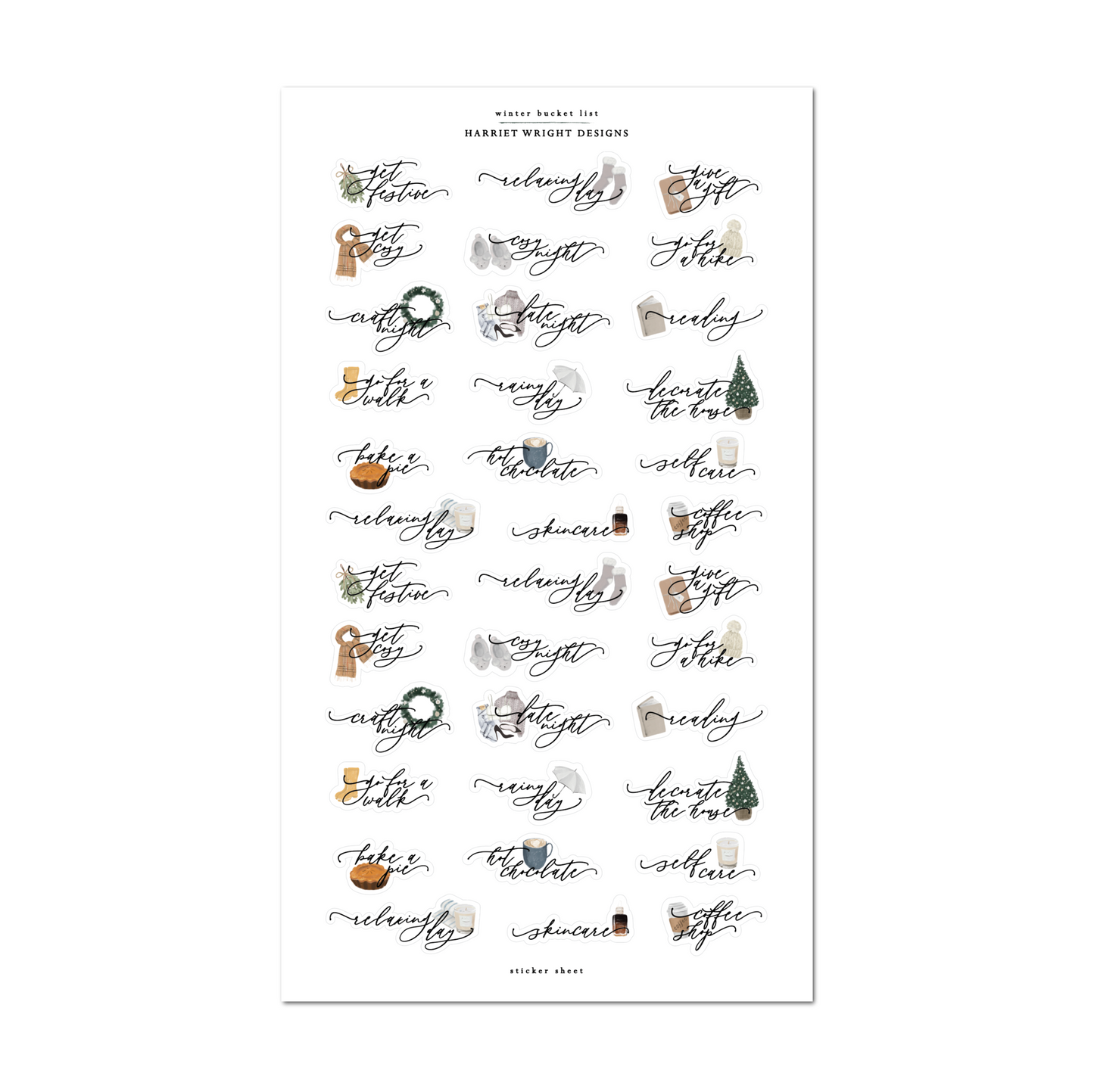 Winter Bucket List | Sticker Basics