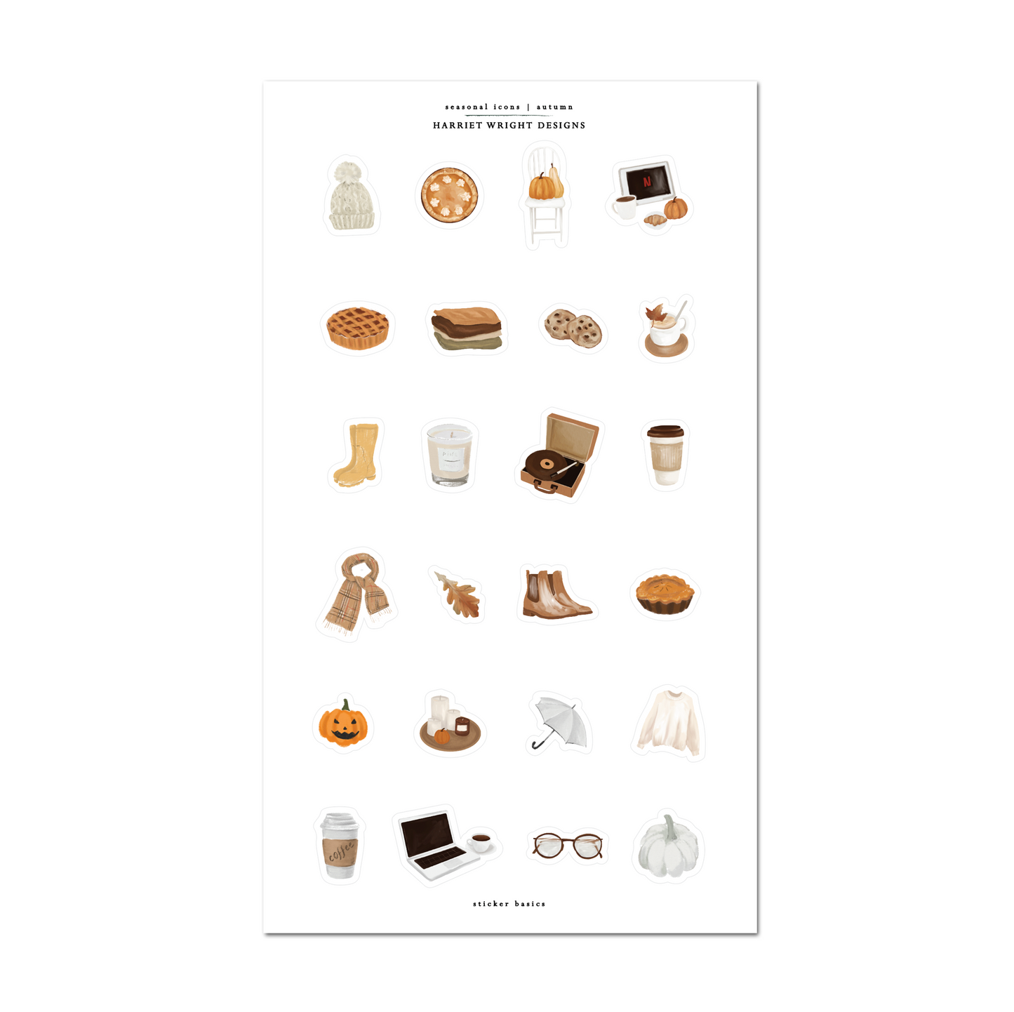 Autumn Seasonal Icons | Sticker Basics