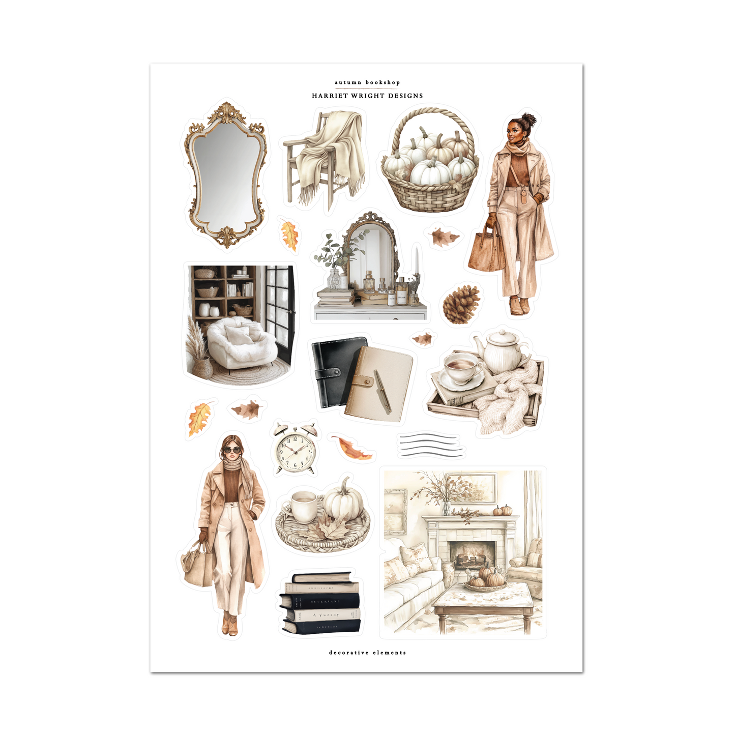 Autumn Bookshop | Decorative Elements