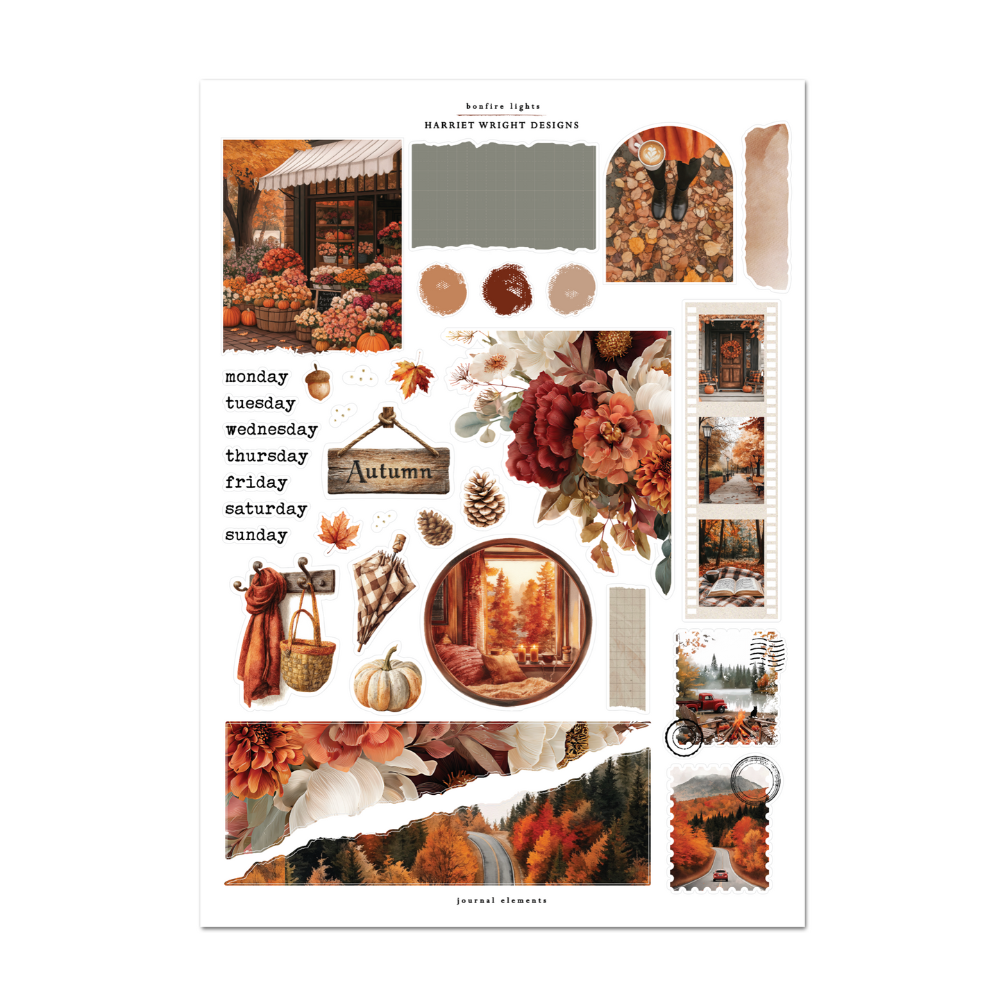 Bonfire Lights | Journal Elements