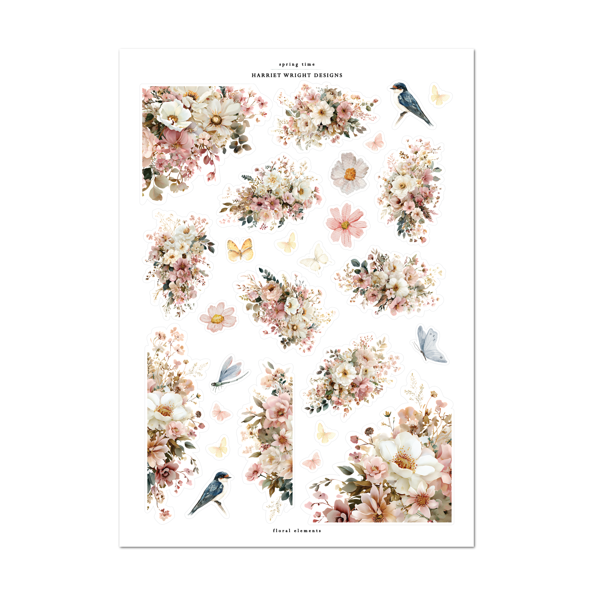 Spring Time | Floral Elements – Harriet Wright Designs