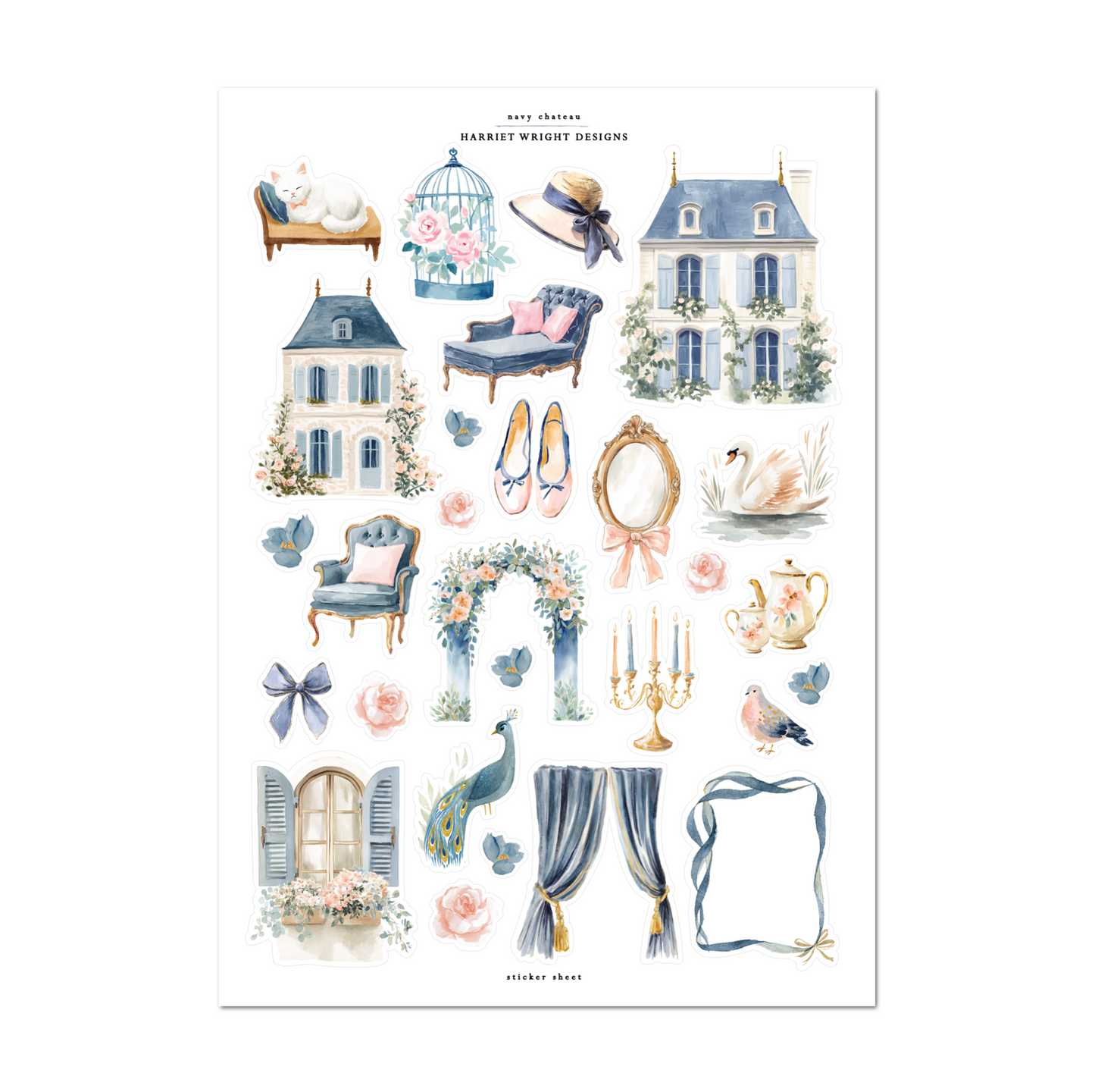 Navy Chateau | Sticker Sheet