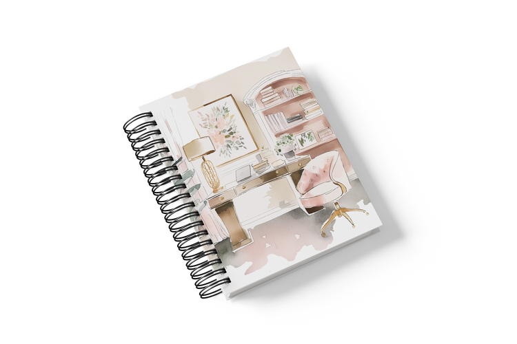 Pink Study || Notebook (Lined/Dot/Grid)