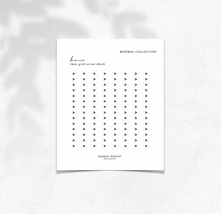 5mm Grid Arrow Check || Minimal Collection