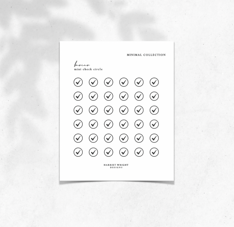 Mini Check Circle || Minimal Collection