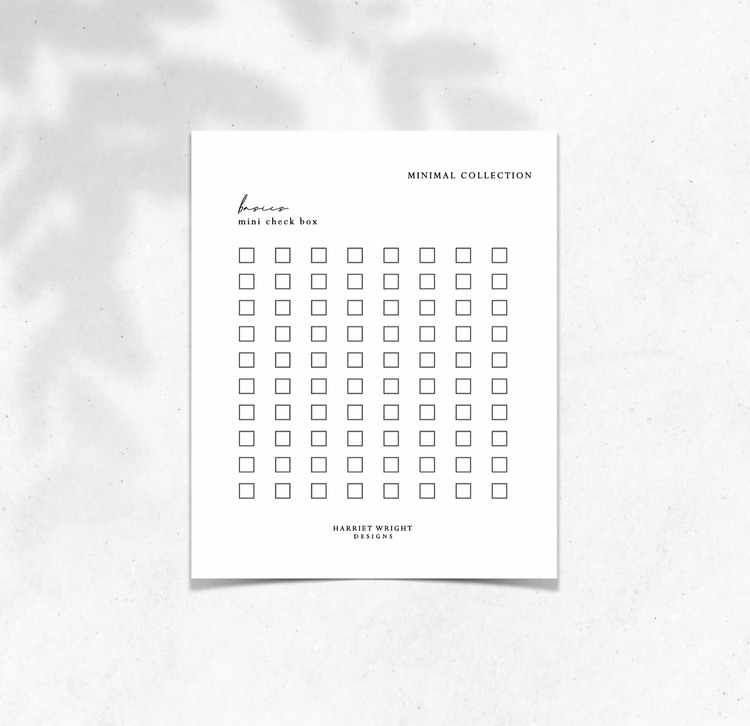Mini Check Box || Minimal Collection