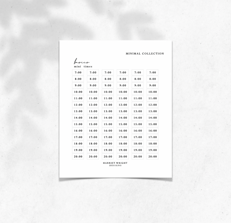 Mini Times || Minimal Collection