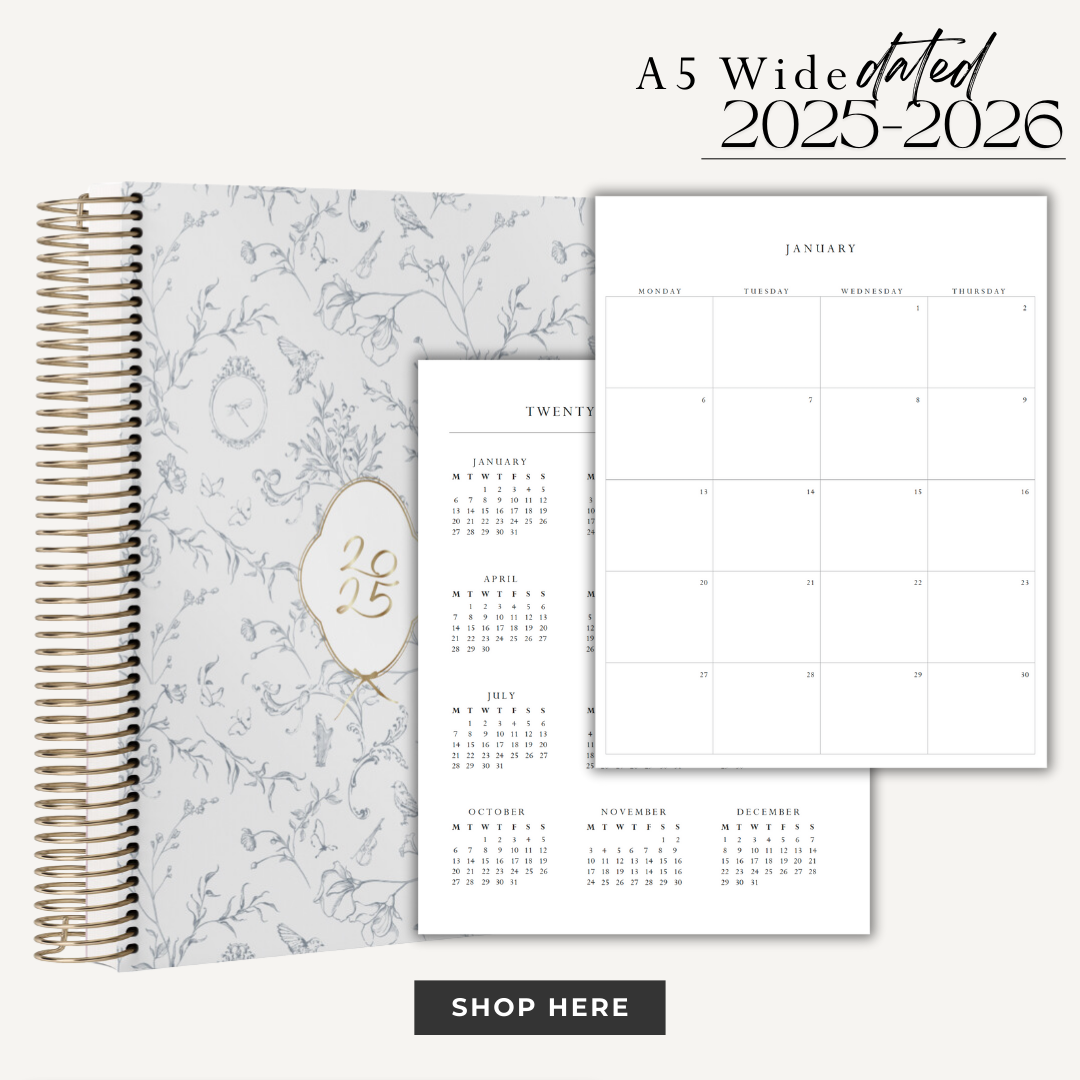 A5 Wide Planner DATED