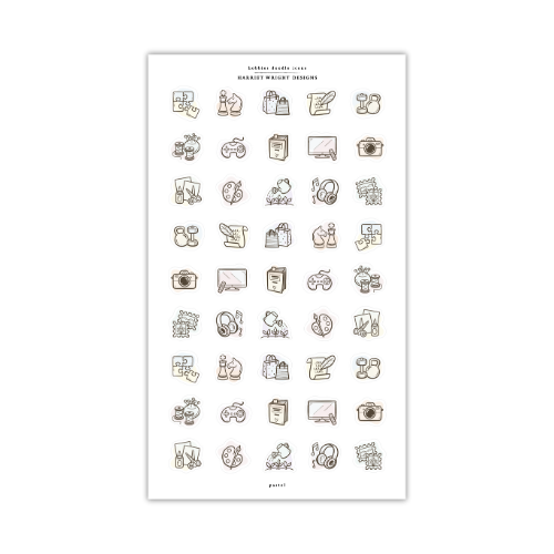 Hobbies Doodle Icons | Sticker Sheet