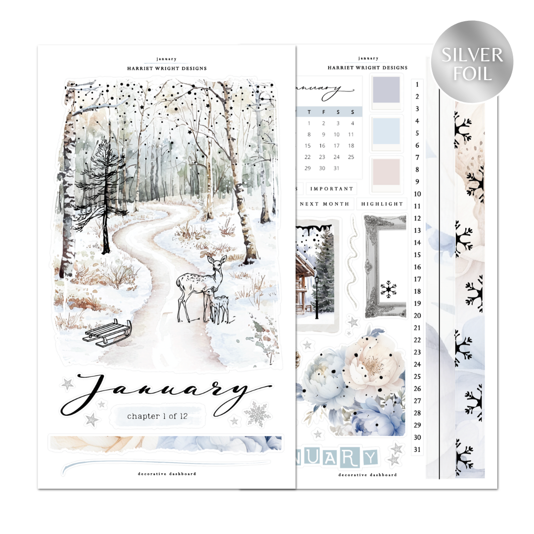 3 Month Bundle (Jan-Mar) | Decorative Dashboard (2026)