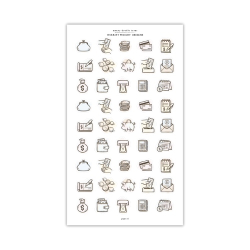 Money Doodle Icons | Sticker Sheet