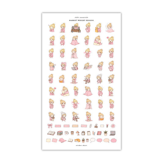 Chibi Essentials (Blonde) | Sticker Sheet