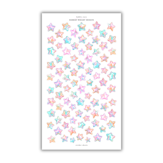 Bubble Stars | Sticker Sheet