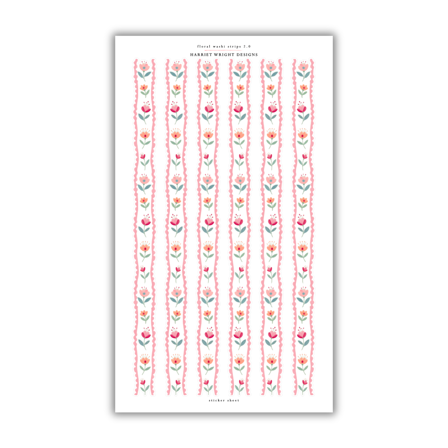 Floral Washi Strips 2.0 | Sticker Sheet