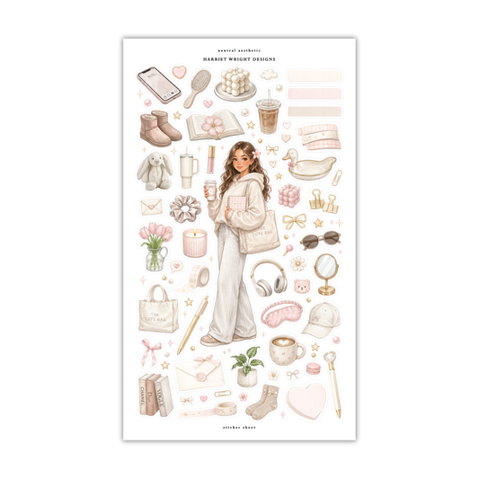 Neutral Aesthetic | Sticker Sheet