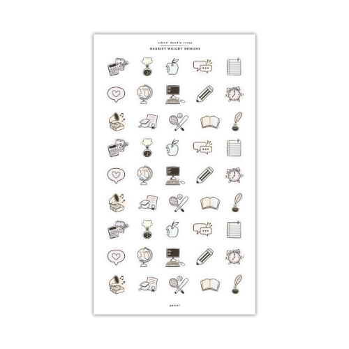 School Doodle Icons | Sticker Sheet
