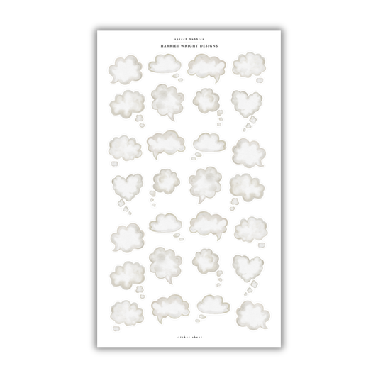Speech Bubbles | Sticker Sheet
