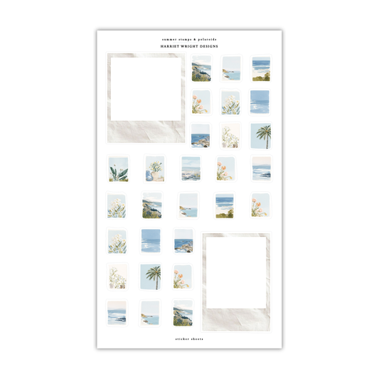 Summer Stamps & Polaroids | Sticker Sheet