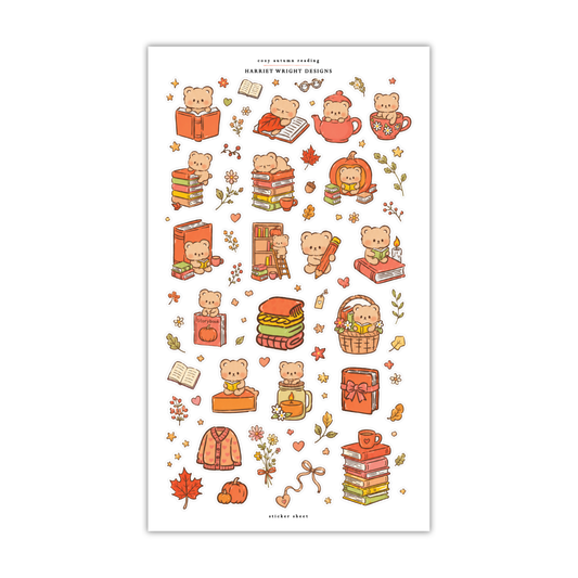 Cozy Autumn Reading | Sticker Sheet