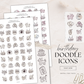 Birthday Doodle Icons | Sticker Sheet