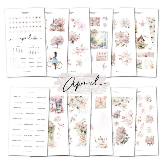 April || Decorative Collection (12 Sheets)