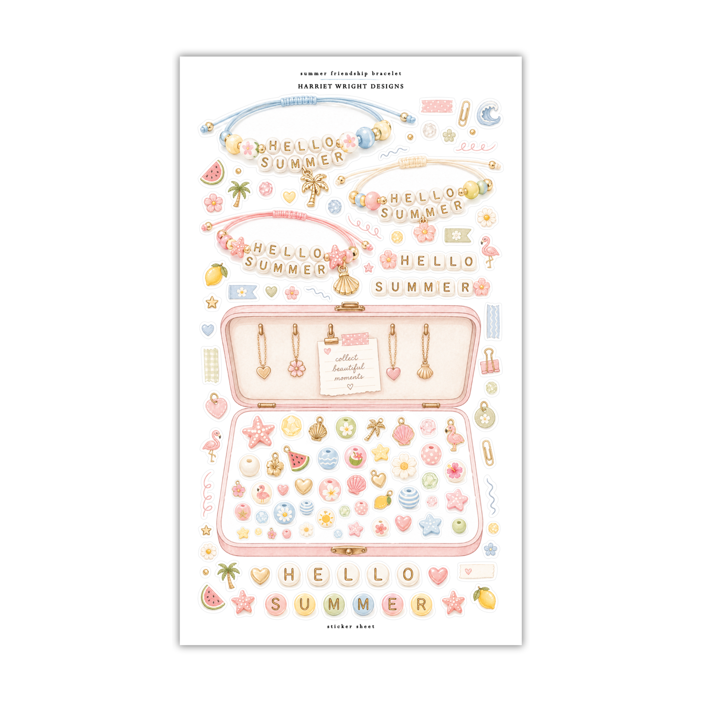 Summer Friendship Bracelet | Sticker Sheet