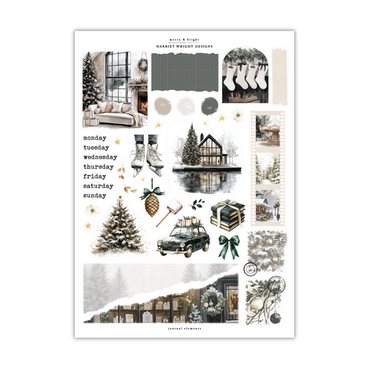 Merry & Bright | Journal Elements