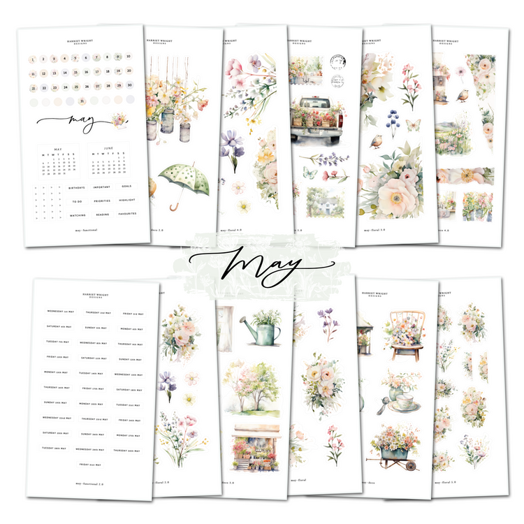 May || Decorative Collection (14 Sheets) - TWO free sheets!