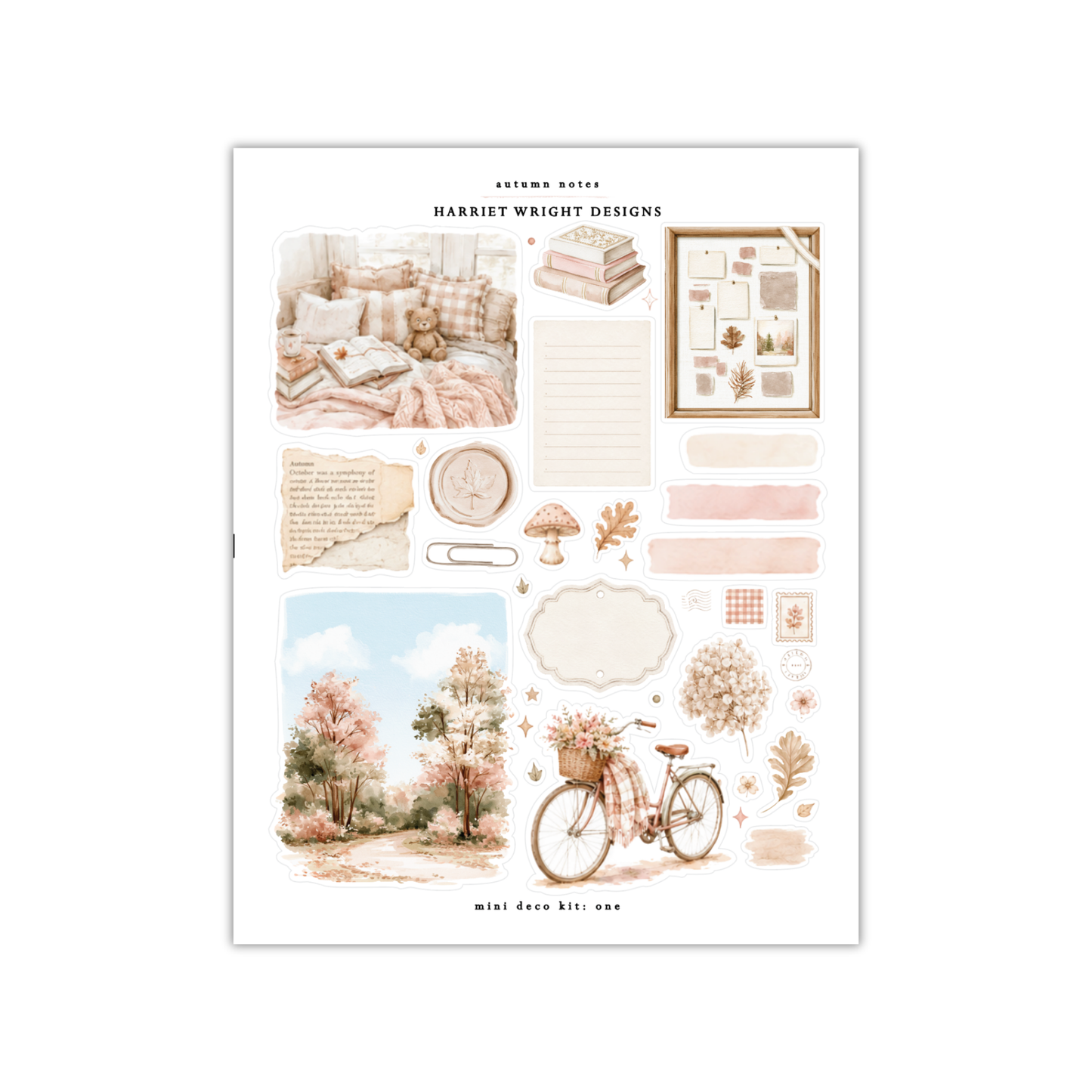 Autumn Notes | Mini Decorative Kit